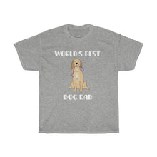 Load image into Gallery viewer, World's Best Dog Dad Unisex Heavy Cotton Tee - dogs-wine