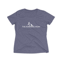 Load image into Gallery viewer, The Running Mom Women's Heather Wicking Tee - dogs-wine