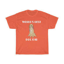 Load image into Gallery viewer, World's Best Dog Dad Unisex Heavy Cotton Tee - dogs-wine