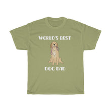 Load image into Gallery viewer, World's Best Dog Dad Unisex Heavy Cotton Tee - dogs-wine