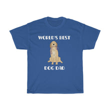 Load image into Gallery viewer, World's Best Dog Dad Unisex Heavy Cotton Tee - dogs-wine