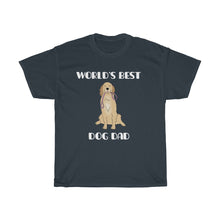 Load image into Gallery viewer, World's Best Dog Dad Unisex Heavy Cotton Tee - dogs-wine