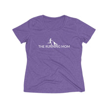 Load image into Gallery viewer, The Running Mom Women's Heather Wicking Tee - dogs-wine