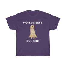 Load image into Gallery viewer, World's Best Dog Dad Unisex Heavy Cotton Tee - dogs-wine