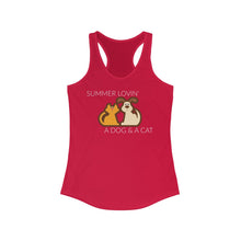 Load image into Gallery viewer, Summer Lovin' Women's Racerback Tank - dogs-wine