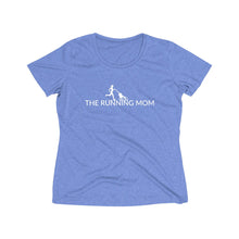 Load image into Gallery viewer, The Running Mom Women's Heather Wicking Tee - dogs-wine