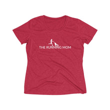 Load image into Gallery viewer, The Running Mom Women's Heather Wicking Tee - dogs-wine