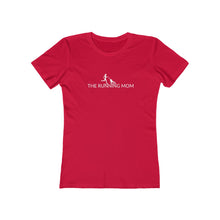 Load image into Gallery viewer, The Running Mom Women's Boyfriend Tee - dogs-wine