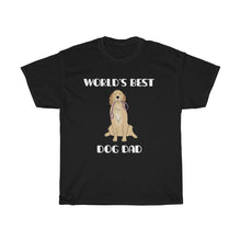 Load image into Gallery viewer, World's Best Dog Dad Unisex Heavy Cotton Tee - dogs-wine