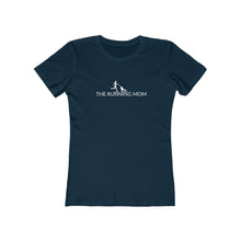 Load image into Gallery viewer, The Running Mom Women's Boyfriend Tee - dogs-wine