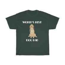 Load image into Gallery viewer, World's Best Dog Dad Unisex Heavy Cotton Tee - dogs-wine