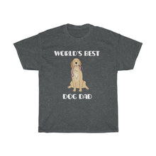 Load image into Gallery viewer, World's Best Dog Dad Unisex Heavy Cotton Tee - dogs-wine