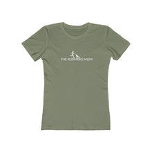 Load image into Gallery viewer, The Running Mom Women's Boyfriend Tee - dogs-wine