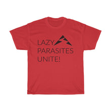 Load image into Gallery viewer, Trail Parasites Unite! Unisex Heavy Cotton Tee - dogs-wine
