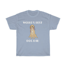 Load image into Gallery viewer, World's Best Dog Dad Unisex Heavy Cotton Tee - dogs-wine