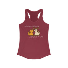 Load image into Gallery viewer, Summer Lovin' Women's Racerback Tank - dogs-wine