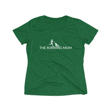 Load image into Gallery viewer, The Running Mom Women's Heather Wicking Tee - dogs-wine