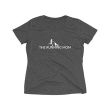 Load image into Gallery viewer, The Running Mom Women's Heather Wicking Tee - dogs-wine