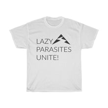 Load image into Gallery viewer, Trail Parasites Unite! Unisex Heavy Cotton Tee - dogs-wine