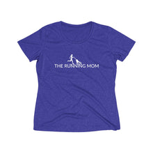 Load image into Gallery viewer, The Running Mom Women's Heather Wicking Tee - dogs-wine