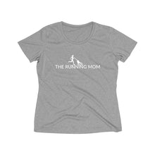 Load image into Gallery viewer, The Running Mom Women's Heather Wicking Tee - dogs-wine