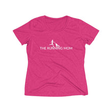 Load image into Gallery viewer, The Running Mom Women's Heather Wicking Tee - dogs-wine