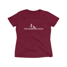 Load image into Gallery viewer, The Running Mom Women's Heather Wicking Tee - dogs-wine