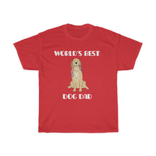 Load image into Gallery viewer, World's Best Dog Dad Unisex Heavy Cotton Tee - dogs-wine