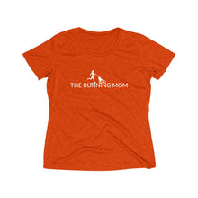Load image into Gallery viewer, The Running Mom Women's Heather Wicking Tee - dogs-wine