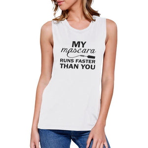 My Mascara Runs Work Out Women's Muscle Tee - dogs-wine