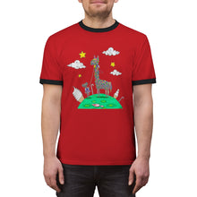 Load image into Gallery viewer, Be a Llama Unisex Ringer Tee - dogs-wine