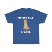 Load image into Gallery viewer, World&#39;s Best Dog Dad Unisex Heavy Cotton Tee - dogs-wine
