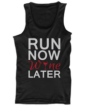 Load image into Gallery viewer, Cute Tank Top - Run Now Wine Later - Cute Gym Clothes, Workout Shirts - dogs-wine
