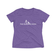 Load image into Gallery viewer, The Running Mom Women&#39;s Heather Wicking Tee - dogs-wine