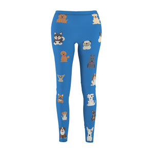 Give Me ALL the DOGS! Women's Casual Leggings - dogs-wine