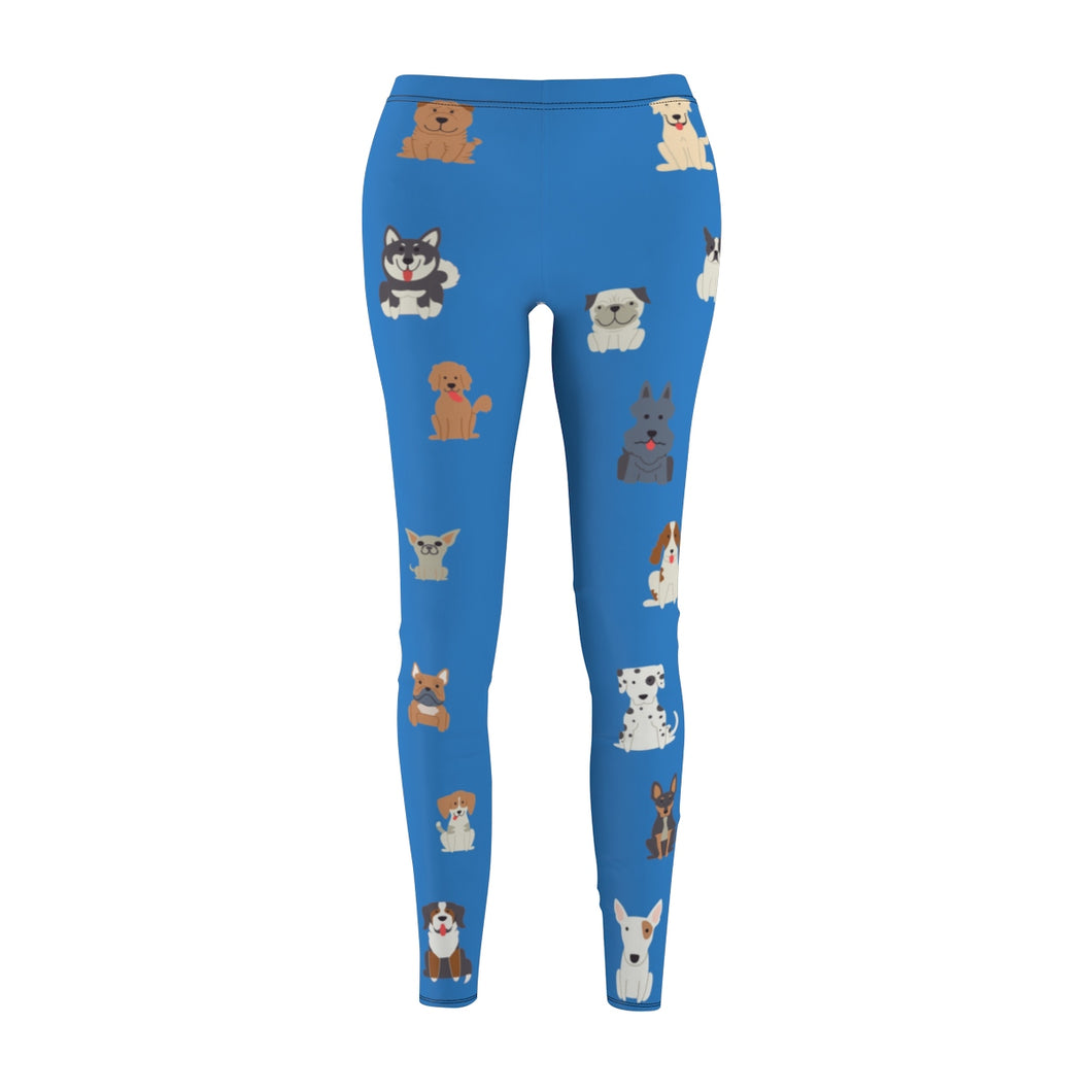 Give Me ALL the DOGS! Women's Casual Leggings - dogs-wine