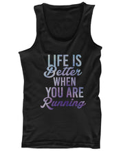 Load image into Gallery viewer, Life is Better When You Are Running Women&#39;s Tank Top - dogs-wine