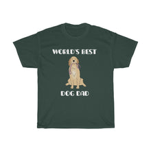 Load image into Gallery viewer, World&#39;s Best Dog Dad Unisex Heavy Cotton Tee - dogs-wine