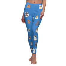 Load image into Gallery viewer, Give Me ALL the DOGS! Women&#39;s Casual Leggings - dogs-wine