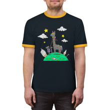 Load image into Gallery viewer, Be a Llama Unisex Ringer Tee - dogs-wine