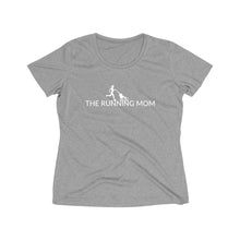 Load image into Gallery viewer, The Running Mom Women&#39;s Heather Wicking Tee - dogs-wine